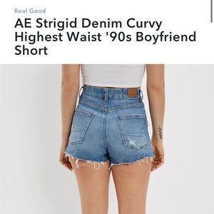 ISO AE Strigid Denim Curvy Highest Waist '90s Boyfriend Short